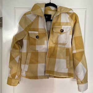 7 For All Mandkind Yellow Plaid Jacket